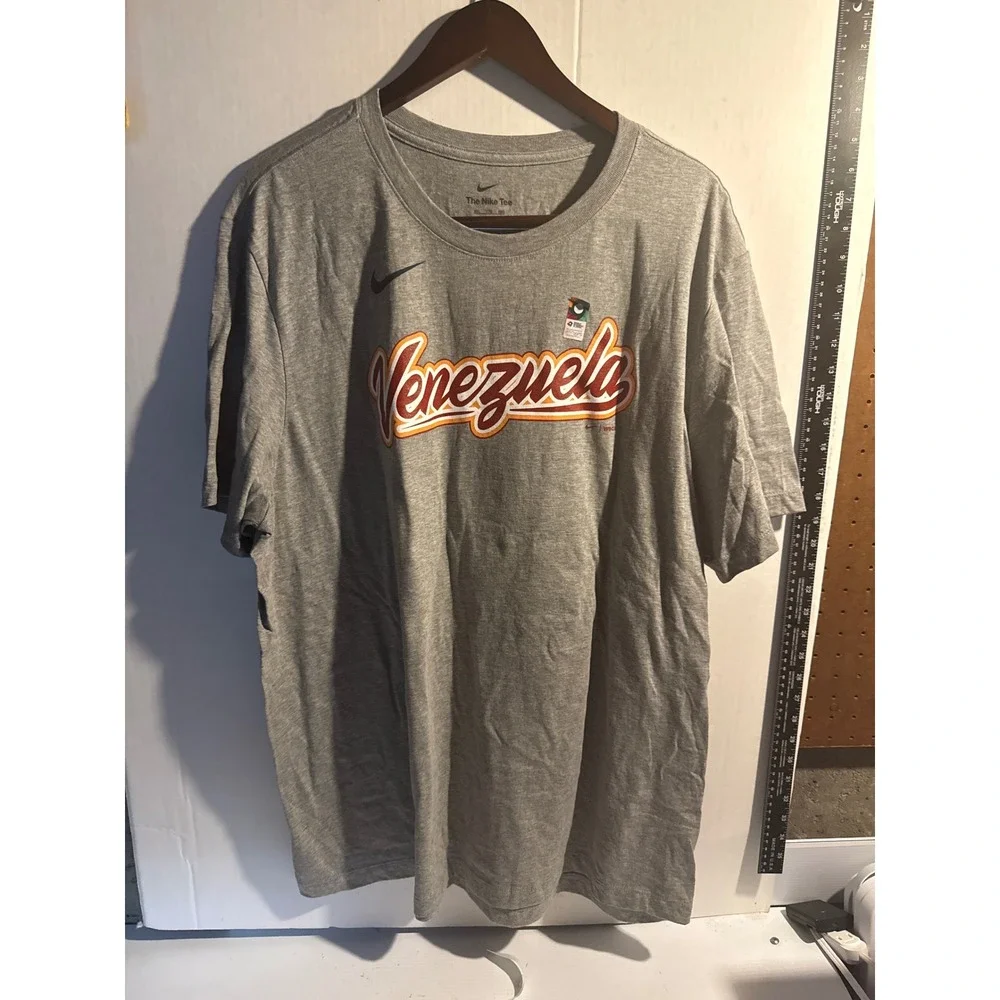 Nike Mens Ronald Acuña Jr Venezuela World Baseball Classic Gray T-Shirt XXL NWT